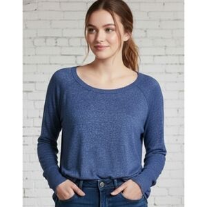 a.n.a Long sleeve top Blue Size XXL